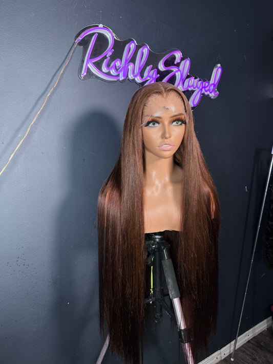 Brown Straight HD Lace Wig